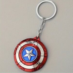 captain america shield keychain